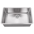 Hardware Resources 32" Lx19" Wx10" D Undermount 16 Gauge Stainless Steel Single Bowl Sink HMS200